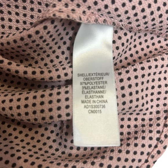 Adrianna Papell Textured Pink Polka Dot Pullover Blouse Size L - Picture 5 of 5